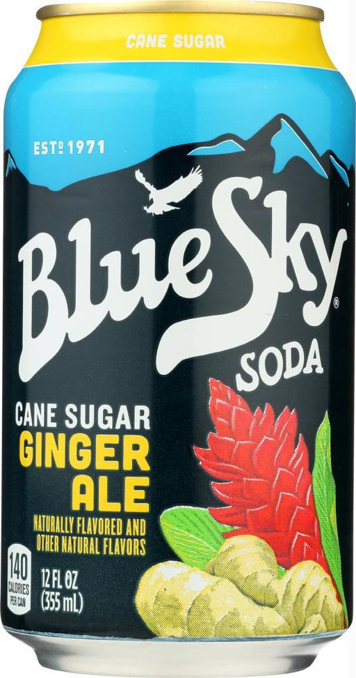 Blue Sky: Cane Sugar Soda Ginger Ale (72.000 Oz)