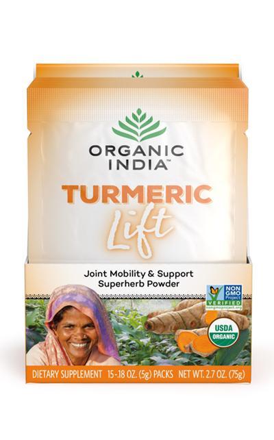 Organic India: Turmeric Lift Powder, 15 Pcs