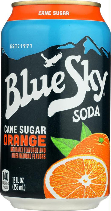 Blue Sky: Cane Sugar Soda Orange (72.000 Oz)