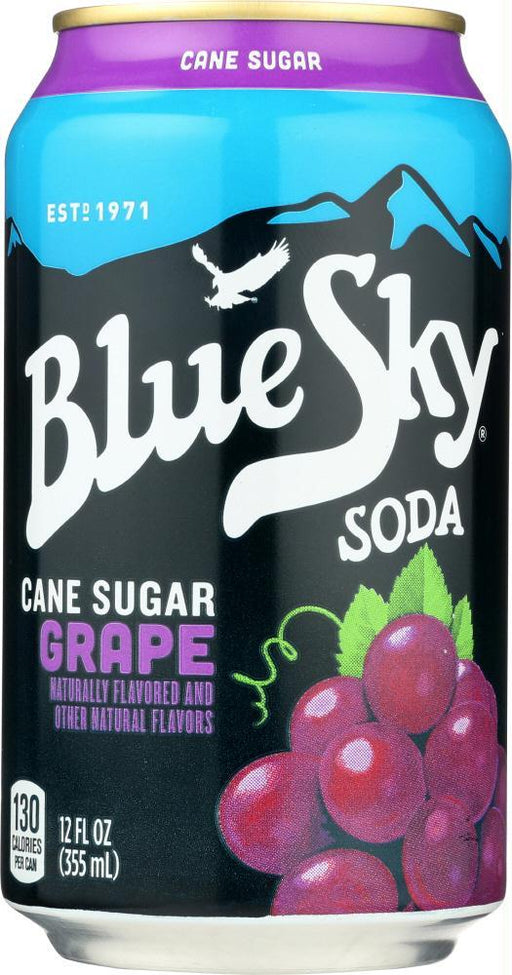 Blue Sky: Cane Sugar Soda Grape (72.000 Oz)