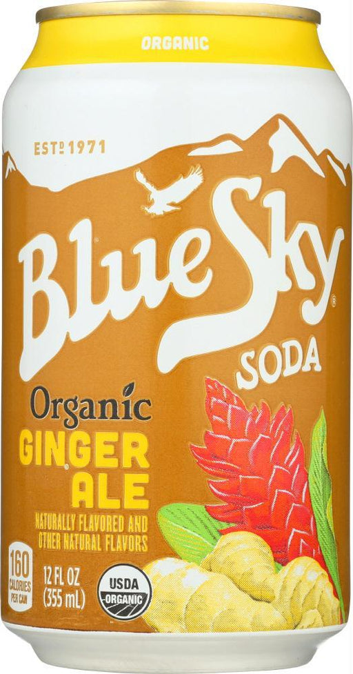 Blue Sky: Organic Cane Sugar Soda Ginger Ale Org (72.000 Oz)