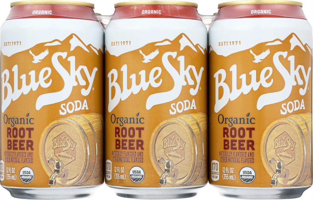 Blue Sky: Organic Cane Sugar Soda Root Beer (72.000 Oz)