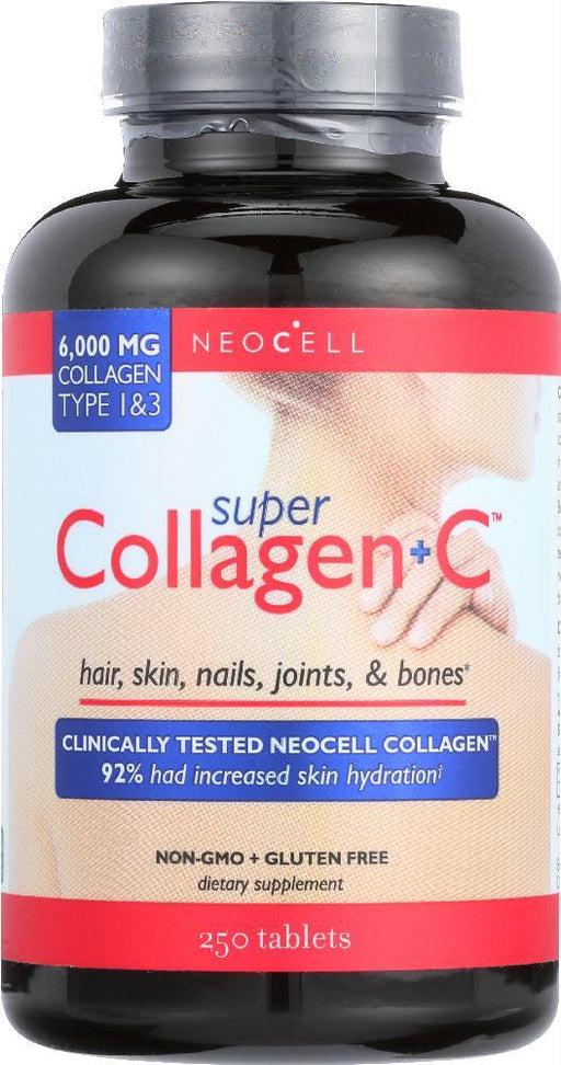 Neocell: Super Collagen Plus C Type 1 And 3 6000 Mg, 250 Tablets