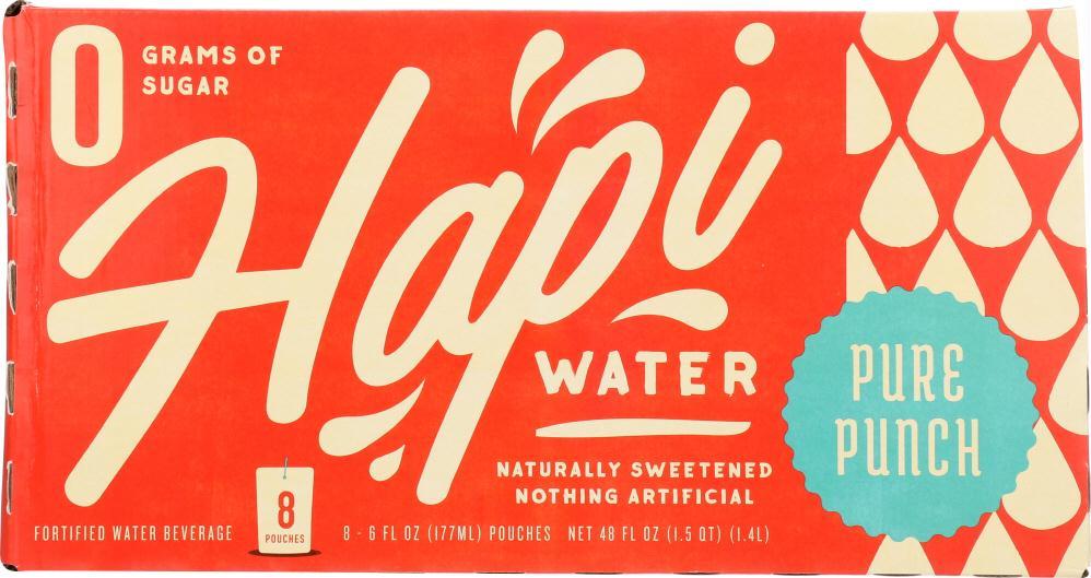 Hapi Drinks: Water Fruit Punch Hapi, 8 Pk