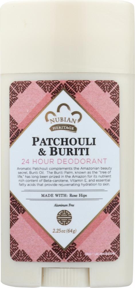 Nubian Heritage: Deodorant Patchouli & Buriti, 2.25 Oz