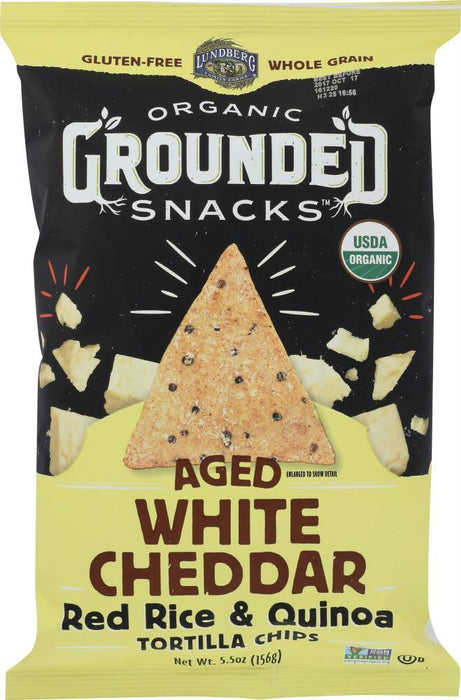 Lundberg: Red Rice & Quinoa Aged White Cheddar Chips, 5.5 Oz