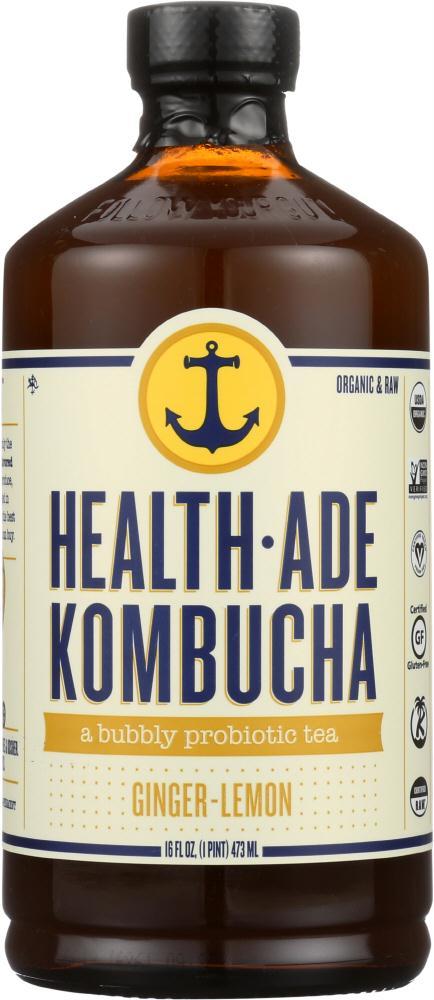 Health Ade: Kombucha Ginger Lemon, 16 Oz