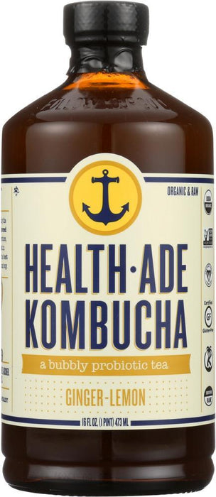 Health Ade: Kombucha Ginger Lemon, 16 Oz