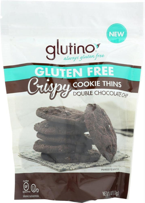 Glutino: Double Chocolate Chip Crispy Cookie Thins, 6oz