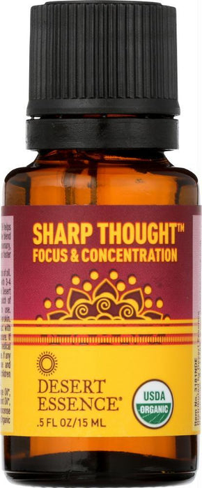 Desert Essence: Oil Essential Sharp Thought Organic, .5 Fl Oz