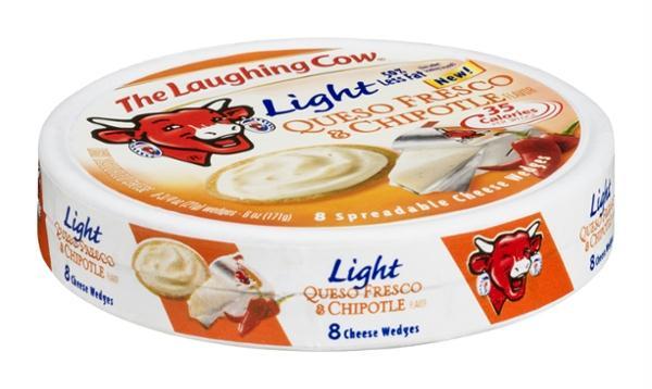 The Laughing Cow: Light Queso Fresco & Chipotle 8 Spreadable Cheese Wedges, 6 Oz