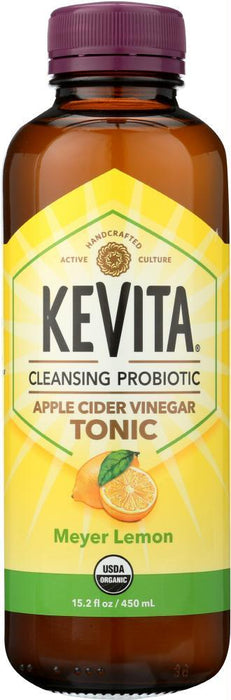 Kevita: Organic Cleansing Probiotic Apple Cider Vinegar Tonic Meyer Lemon, 15.2 Oz