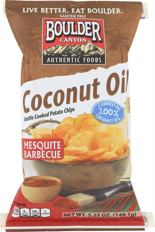 Boulder Canyon: Coconut Oil Mesquite Barbecue Kettle Cooked Potato Chips, 5.25 Oz