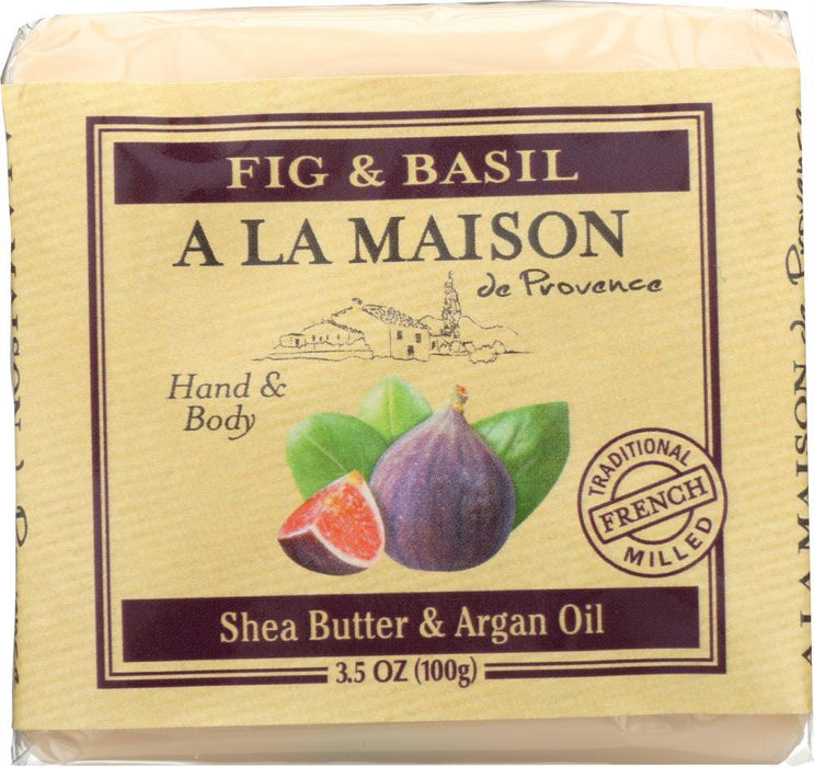 A La Maison De Provence: Mini Soap Bar Fig & Basil, 3.5 Oz