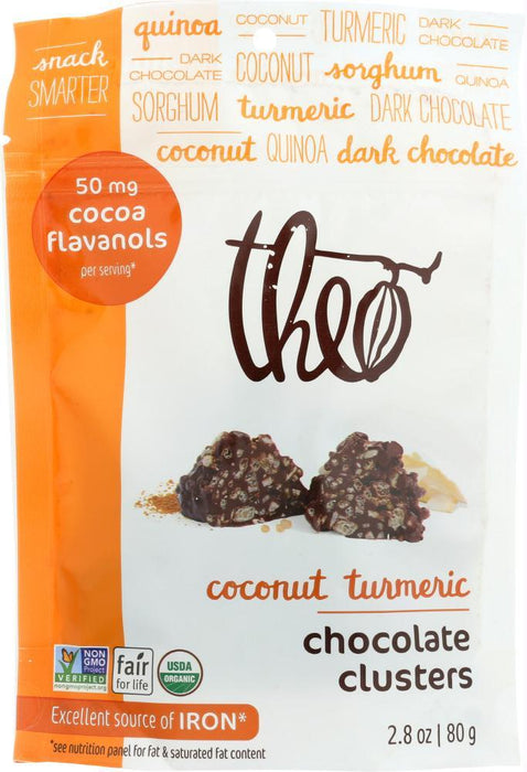 Theo Chocolate: Choc Cluster Ccnt Tumeric (2.800 Oz)