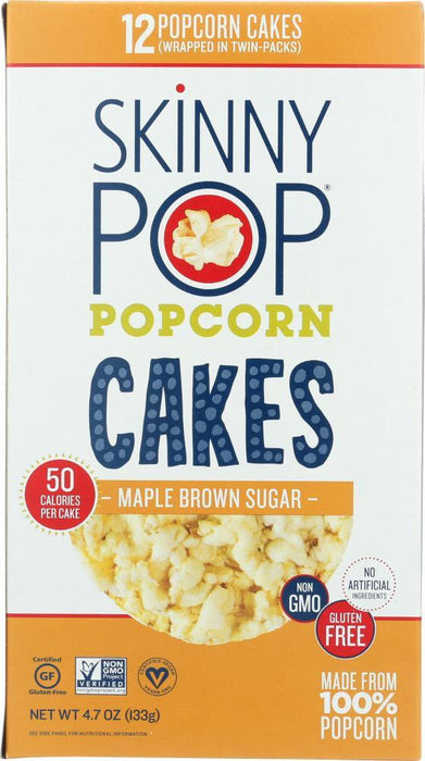 Skinny Pop: Popcorn Cake Lg Maple Brown Sugar, 4.2 Oz