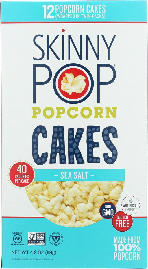 Skinny Pop: Popcorn Cake Lg Sea Salt, 4.6 Oz