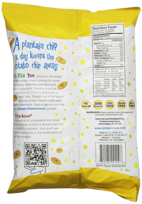 Turbana: Plantain Chips Lightly Salted, 7 Oz