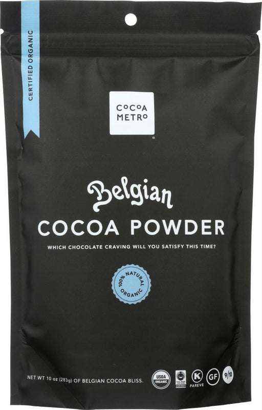 Cocoa Metro: Powder Cocoa Belgian Organic, 10 Oz