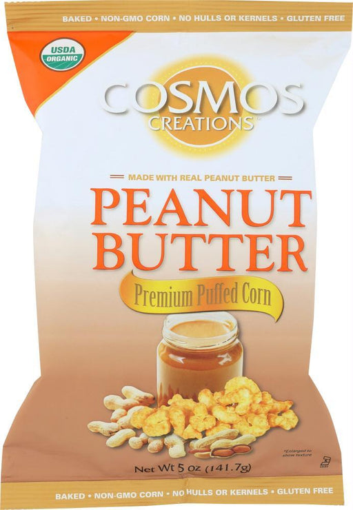 Cosmos Creations: Puffed Corn Organic Peanut Butter, 6 Oz