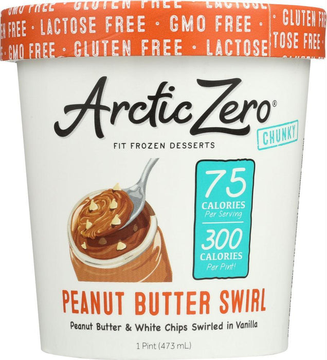 Arctic Zero: Frozen Dessert Peanut Butter Swirl, 16 Oz