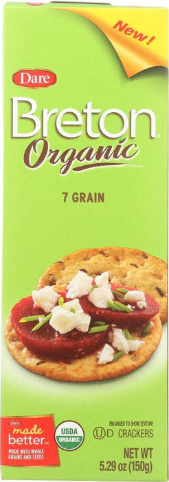 Dare: Crackers Breton 7-grains Org, 5.29 Oz