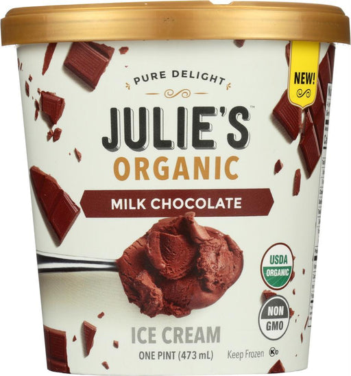 Julies Organic: Milk Chocolate Ice Cream, 16 Oz