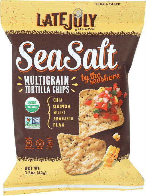 Late July: Chip Tortilla Multigrain Sea Salt, 1 Oz