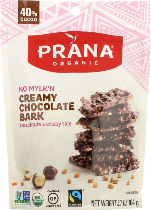 Prana: Chocolate Bark No Mylkn Organic, 3.7 Oz