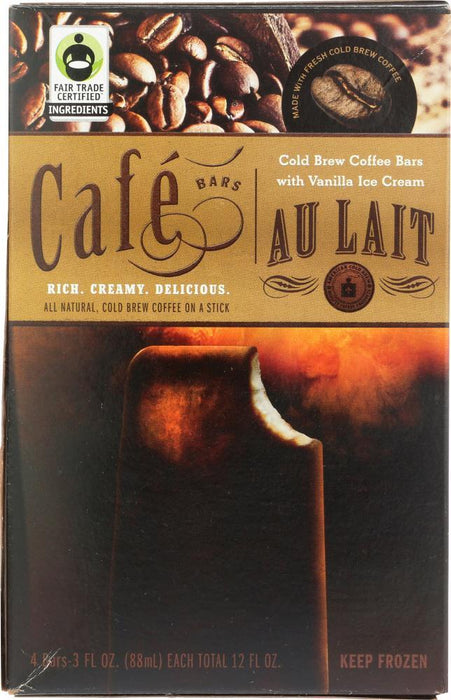 Cafe Bars: Au Lait Coffee Ice Cream Bar, 12 Oz