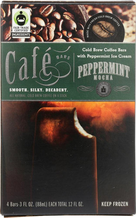 Cafe Bars: Peppermint Mocha Ice Cream Bar, 12 Oz