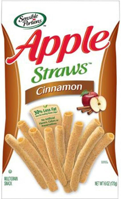 Sensible Portions: Straws Cinnamon Apple, 6 Oz