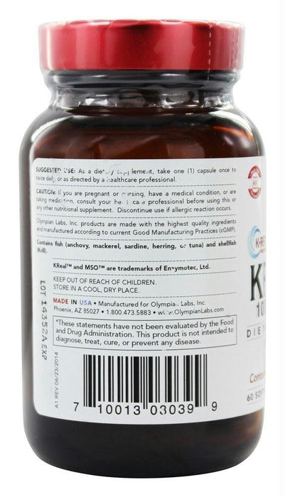 Olympian Labs Inc.: Krill Oil 1000 Mg, 60 Softgels