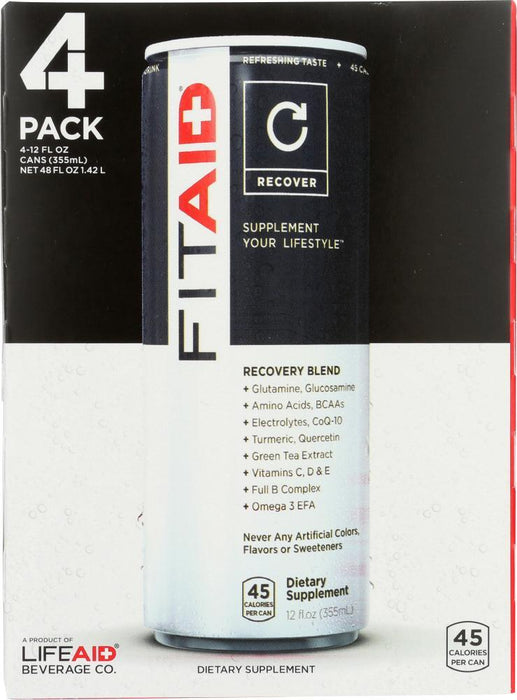 Lifeaid Beverage: Fitaid 4 Pack X 12 Fl Oz, 48 Fl Oz