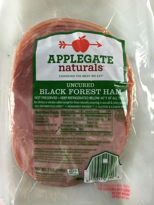 Applegate Naturals: Uncured Black Forest Ham, 7 Oz