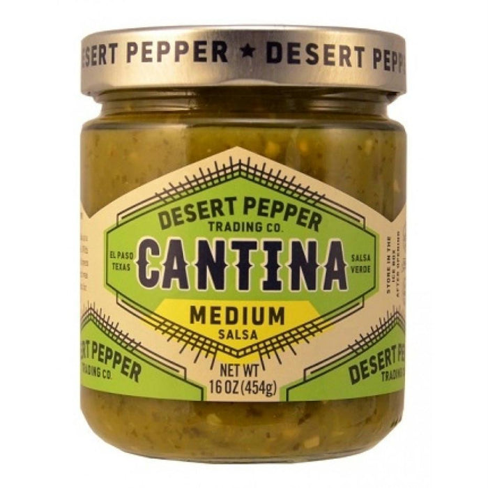 Desert Pepper: Salsa Cantina Medium Green, 16 Oz