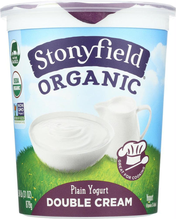 Stonyfield: Yogurt Double Cream Plain, 31 Oz