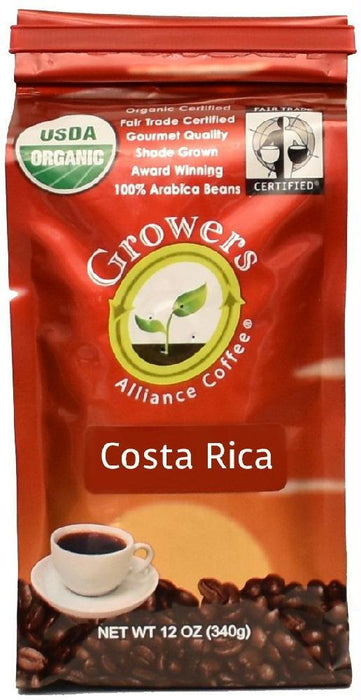 Growers Alliance: Organic Costa Rica Ground Coffee, 12 Oz