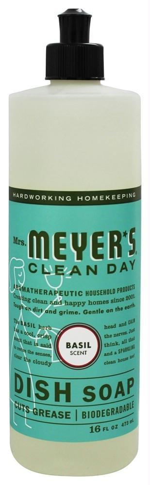 Mrs. Meyer's: Clean Day Liquid Dish Soap Basil Scent, 16 Oz