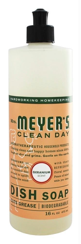 Mrs. Meyer's: Clean Day Liquid Dish Soap Geranium Scent, 16 Oz