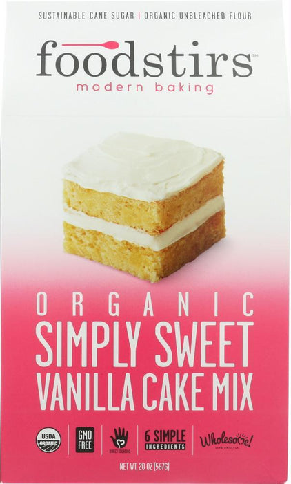 Foodstirs: Organic Simply Sweet Vanilla Cake Mix, 20 Oz