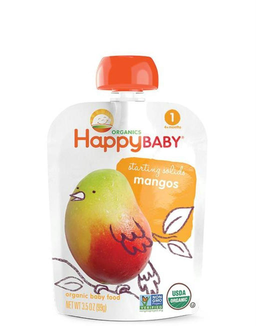 Happy Baby: Organic Baby Food Stage 1 Starting Solids Mangos, 3.5 Oz