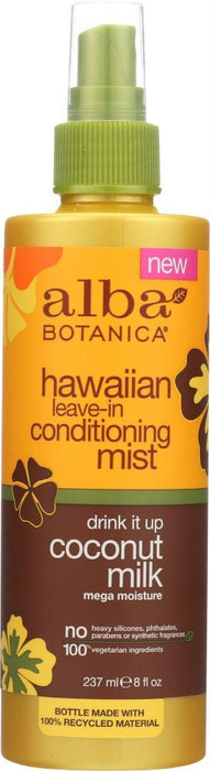 Alba Botanica: Conditioning Mist Leave-in Coconut Milk, 8 Oz