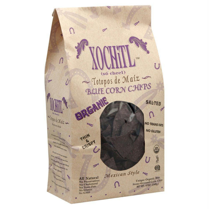 Xochitl: Mexican Style Blue Corn Chips, 12 Oz