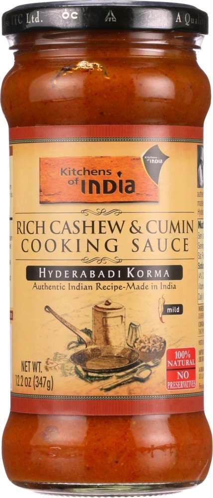 Kitchens Of India: Rich Cashew & Cumin Cooking Sauce Mild, 12.2 Oz