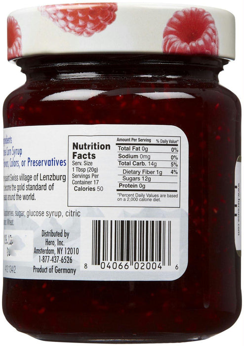 Hero: Premium Fruit Spread Red Raspberry, 12 Oz