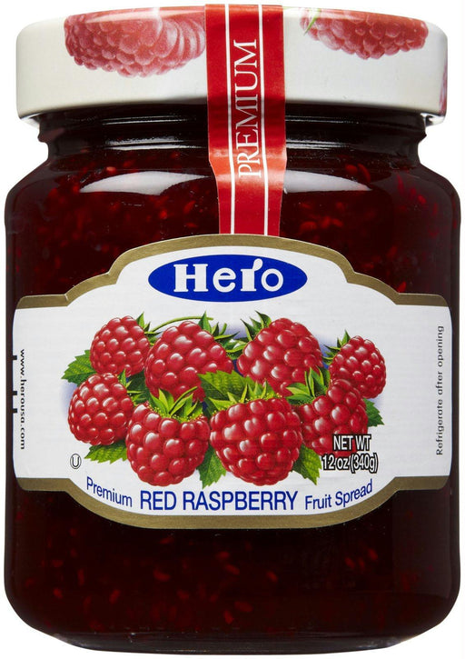 Hero: Premium Fruit Spread Red Raspberry, 12 Oz