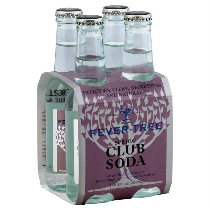 Fever-tree: Club Soda Bottle 4x6.8 Oz Bottles, 27.2 Oz