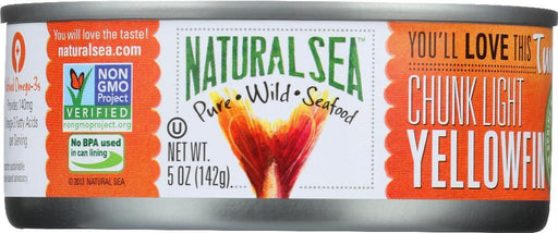 Natural Sea: Chunk Light Yellow Fin Tuna Salted, 5 Oz