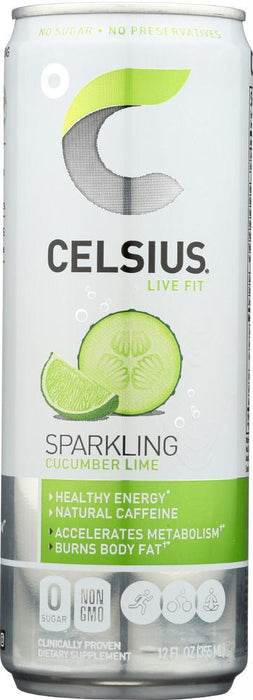 Celsius: Beverage Sparkling Cucumber Lime (12.000 Oz)